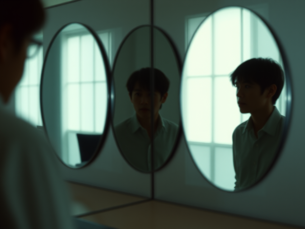 An AI-generated image with a prompt: mirror within a mirror within a mirror